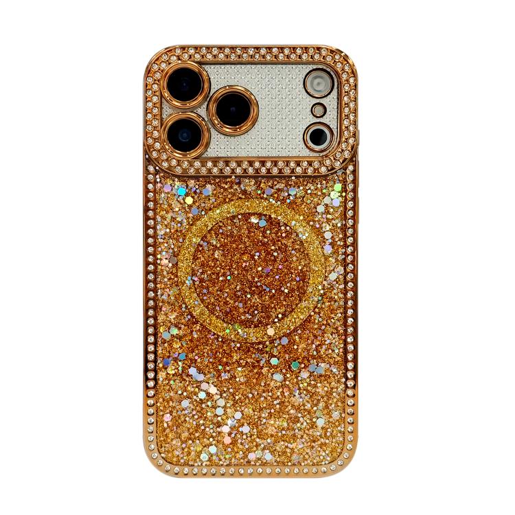 Diamond Sequins Glitter MagSafe Electroplating Phone Case, For iPhone 13