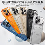Change to 17 Big Lens Window Frosted MagSafe Phone Case, For iPhone 17 Pro Max, For iPhone 17 Pro, For iPhone 17, For iPhone Air, For iPhone 16 Pro Max, For iPhone 16 Pro, For iPhone 16 Plus, For iPhone 16