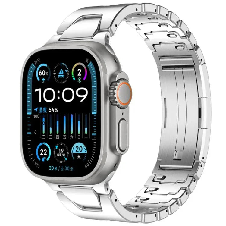 H-Type QuickB Release Butterfly Buckle Stainless Steel Watch Band, For Apple Watch 44mm / 45mm / 46mm / 49mm, For Apple Watch 42mm / 41mm / 40mm / 38mm