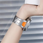 H-Type QuickB Release Butterfly Buckle Stainless Steel Watch Band, For Apple Watch 44mm / 45mm / 46mm / 49mm, For Apple Watch 42mm / 41mm / 40mm / 38mm