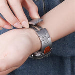 H-Type QuickB Release Butterfly Buckle Stainless Steel Watch Band, For Apple Watch 44mm / 45mm / 46mm / 49mm, For Apple Watch 42mm / 41mm / 40mm / 38mm