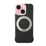 Frameless Leather-Skin PC MagSafe Holder Phone Case, For iPhone 16 Plus, For iPhone 16, For iPhone 15 Pro Max, For iPhone 15 Pro, For iPhone 15 Plus, For iPhone 15