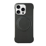 Frameless Leather-Skin PC MagSafe Holder Phone Case, For iPhone 17 Pro Max, For iPhone 17 Pro, For iPhone 17, For iPhone Air, For iPhone 16 Pro Max, For iPhone 16 Pro