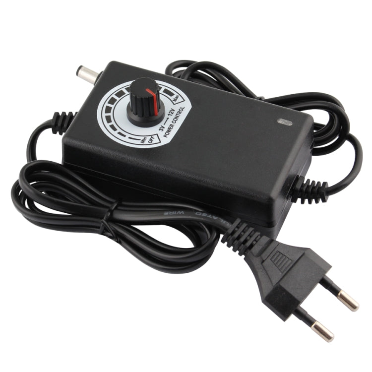 12V Adjustable Power Supply Adapter AC DC 3V - 12V 2A 24W Universal Charger Voltage Regulator Driver, US Plug, EU Plug