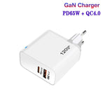 TE-PD65 GaN PD 65W + QC4.0 USB Fully Compatible Protocol Charger ，EU Plug