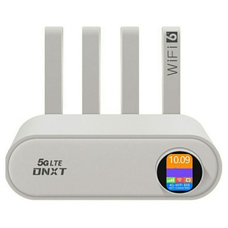 WR860-E With SIM Card Slot Wireless Repeater 4 Antennas 4 Ethernet Ports 4G LTE WiFi 6 Router, White, Orange