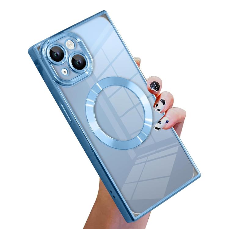 Right Angle Square Electroplated CD Pattern TPU MagSafe Phone Case, For iPhone 14 Plus, For iPhone 14, For iPhone 14 Pro, For iPhone 14 Pro Max, For iPhone 13 Pro Max, For iPhone 13 Pro