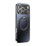 360 Degree Rotating Holder MagSafe Electroplated Phone Case with Lens Cover, For iPhone 17 Pro Max, For iPhone 17 Pro, For iPhone 17, For iPhone Air, For iPhone 16 Pro Max, For iPhone 16 Pro
