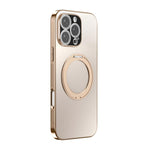 360 Degree Rotating Holder MagSafe Electroplated Phone Case with Lens Cover, For iPhone 17 Pro Max, For iPhone 17 Pro, For iPhone 17, For iPhone Air, For iPhone 16 Pro Max, For iPhone 16 Pro