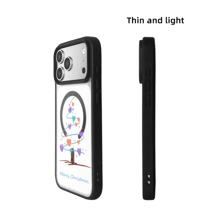Christmas Series Strong Magnetic Painted Black Edge Phone Case, For iPhone 17 Pro Max, For iPhone 17 Pro, For iPhone 17