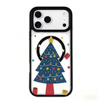 Christmas Series Strong Magnetic Painted Black Edge Phone Case, For iPhone 17 Pro Max, For iPhone 17 Pro, For iPhone 17