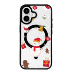 Christmas Series Strong Magnetic Painted Black Edge Phone Case, For iPhone 17 Pro Max, For iPhone 17 Pro, For iPhone 17