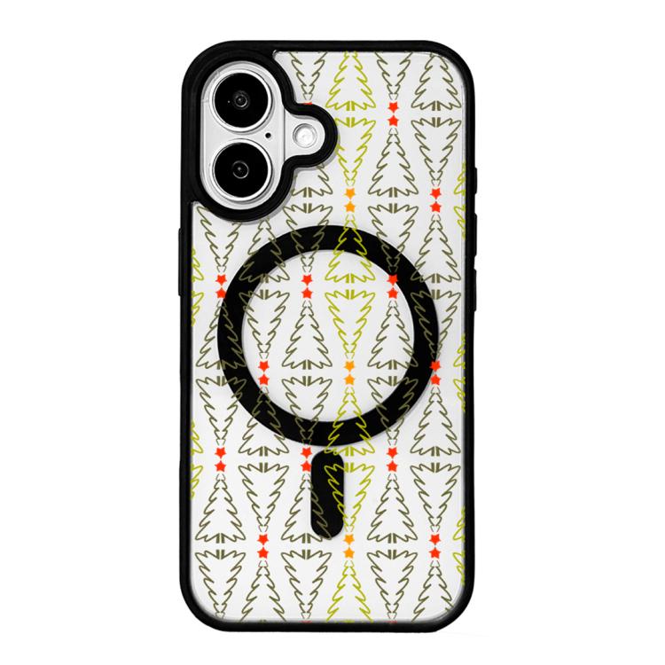 Christmas Series Strong Magnetic Painted Black Edge Phone Case, For iPhone 17 Pro Max, For iPhone 17 Pro, For iPhone 17