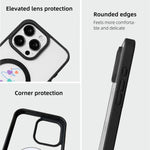 Christmas Series Strong Magnetic Painted Black Edge Phone Case, For iPhone 16 Pro Max, For iPhone 16 Pro, For iPhone 16