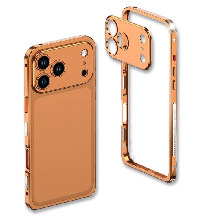 Ultra-Thin Alloy Metal Frame Shockproof Phone Case with  Lens Frame, For iPhone 17 Pro Max, For iPhone 17 Pro