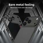 Ultra-Thin Alloy Metal Frame Shockproof Phone Case with  Lens Frame, For iPhone 17 Pro Max, For iPhone 17 Pro