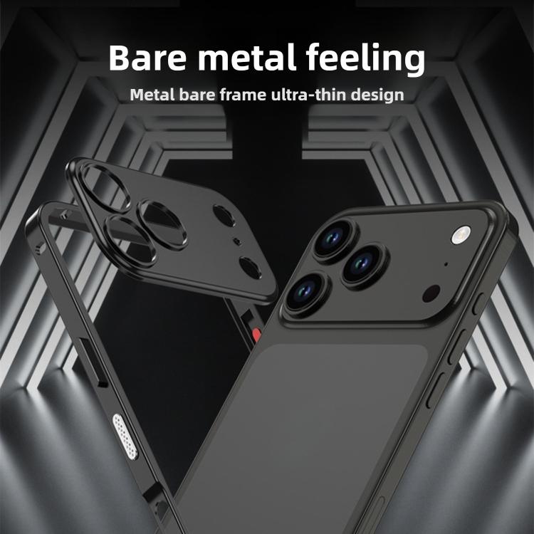 Ultra-Thin Alloy Metal Frame Shockproof Phone Case with  Lens Frame, For iPhone 17 Pro Max, For iPhone 17 Pro