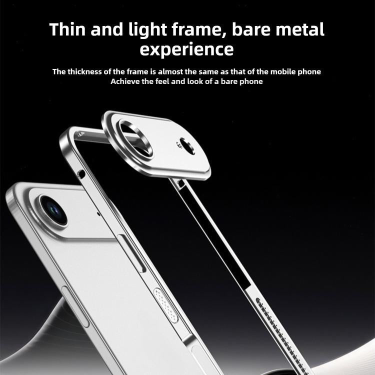 Ultra-Thin Alloy Metal Frame Shockproof Phone Case with  Lens Frame, For iPhone 17 Pro Max, For iPhone 17 Pro
