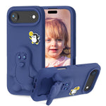 Penguin Baby EVA Shockproof Phone Case with Holder, For iPhone 17 Pro Max, For iPhone 17 Pro, For iPhone 17, For iPhone Air, For iPhone 16 Pro Max, For iPhone 16 Pro, For iPhone 16, For iPhone 15 Pro Max