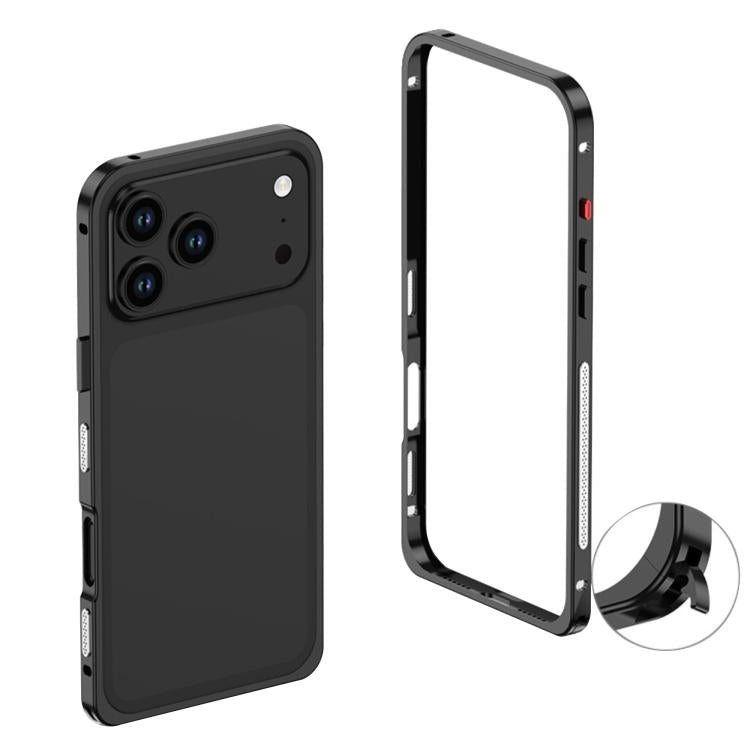 Ultra-Thin Alloy Metal Frame Shockproof Phone Case, For iPhone 17 Pro Max, For iPhone 17 Pro