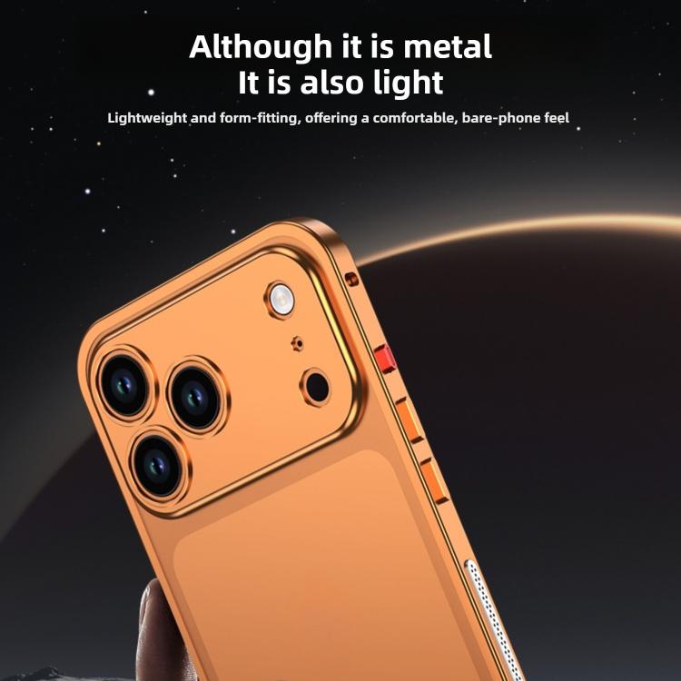Ultra-Thin Alloy Metal Frame Shockproof Phone Case, For iPhone 17 Pro Max, For iPhone 17 Pro