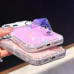 Rhinestone Glitter Wristband Holder Phone Case, For iPhone 17 Pro Max