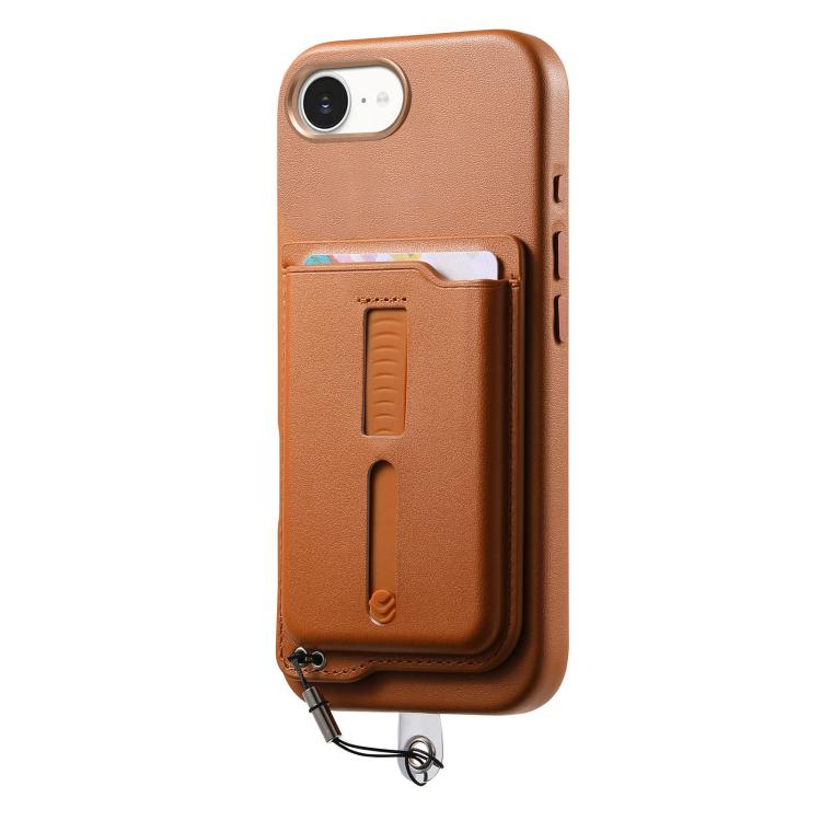Detachable Magnetic Card Bag Phone Case with Finger Ring Grip & Anti-loss Rope, For iPhone 17e / 16e, For iPhone 17 Pro Max, For iPhone 17 Pro, For iPhone 17, For iPhone Air, For iPhone 16 Plus