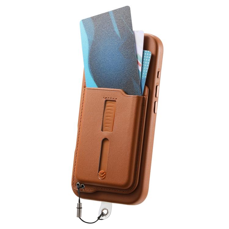 Detachable Magnetic Card Bag Phone Case with Finger Ring Grip & Anti-loss Rope, For iPhone 17e / 16e, For iPhone 17 Pro Max, For iPhone 17 Pro, For iPhone 17, For iPhone Air, For iPhone 16 Plus