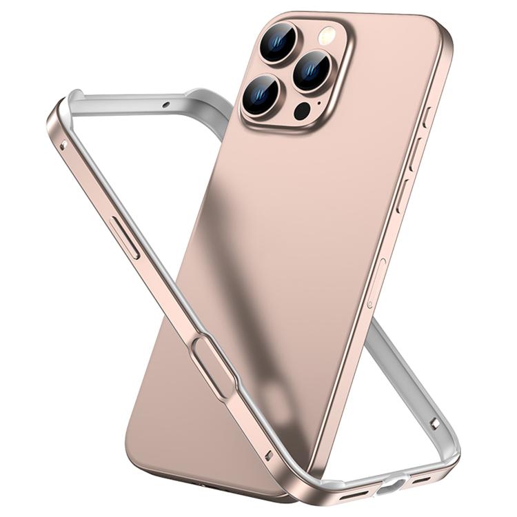 Metal Hybrid Silicone Four-Corner Shockproof Cooling Phone Frame Case, For iPhone 16 Pro Max, For iPhone 16 Pro, For iPhone 16 Plus, For iPhone 16