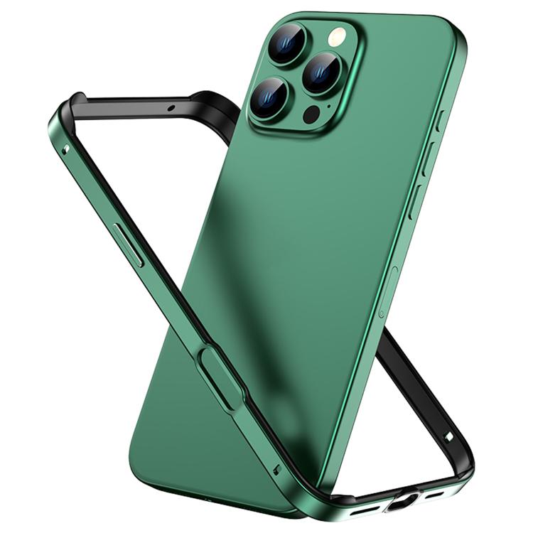 Metal Hybrid Silicone Four-Corner Shockproof Cooling Phone Frame Case, For iPhone 16 Pro Max, For iPhone 16 Pro, For iPhone 16 Plus, For iPhone 16
