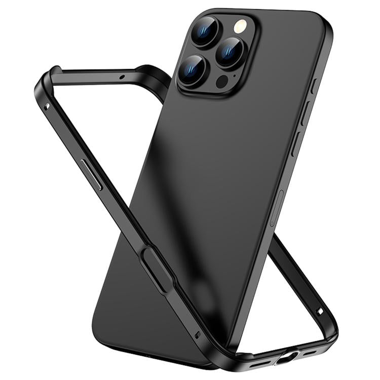 Metal Hybrid Silicone Four-Corner Shockproof Cooling Phone Frame Case, For iPhone 16 Pro Max, For iPhone 16 Pro, For iPhone 16 Plus, For iPhone 16