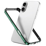 Metal Hybrid Silicone Four-Corner Shockproof Cooling Phone Frame Case, For iPhone 16 Pro Max, For iPhone 16 Pro, For iPhone 16 Plus, For iPhone 16