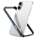Metal Hybrid Silicone Four-Corner Shockproof Cooling Phone Frame Case, For iPhone 16 Pro Max, For iPhone 16 Pro, For iPhone 16 Plus, For iPhone 16