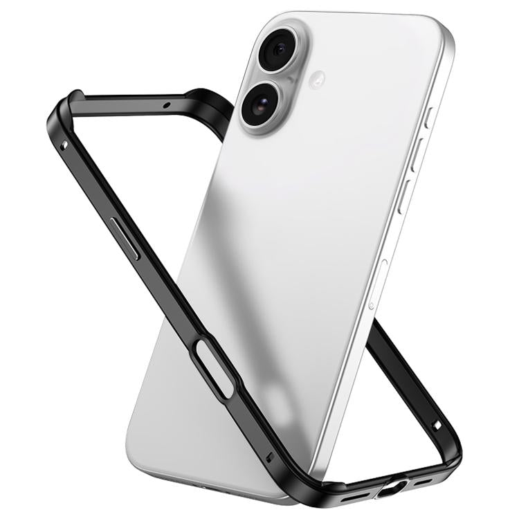 Metal Hybrid Silicone Four-Corner Shockproof Cooling Phone Frame Case, For iPhone 16 Pro Max, For iPhone 16 Pro, For iPhone 16 Plus, For iPhone 16