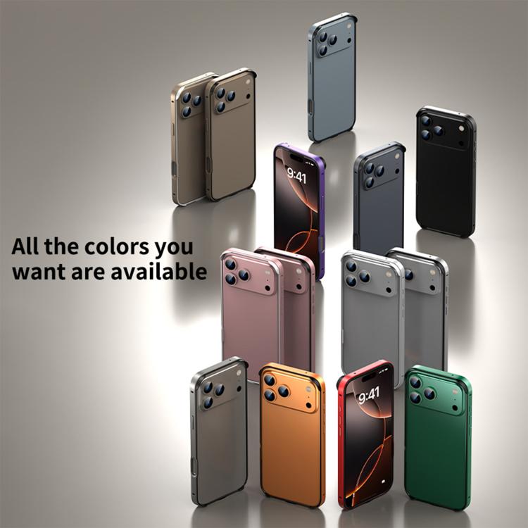 Metal Hybrid Silicone Four-Corner Shockproof Cooling Phone Frame Case, For iPhone 15 Pro Max, For iPhone 15 Pro, For iPhone 15 Plus, For iPhone 15