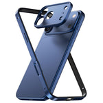 Aluminum Alloy Hybrid Silicone Edge Thin Cooling Phone Frame Case with Metal Lens Frame, For iPhone 17 Pro Max, For iPhone 17 Pro