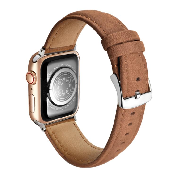 Double-Sided Suede Genuine Leather Watch Band, For Apple Watch 46mm / 49mm / 45mm / 44mm, For Apple Watch 42mm / 41mm / 40mm / 38mm