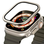 Titanium Metal Frame Tempered Glass Watch Film, For Apple Watch Ultra 49mm