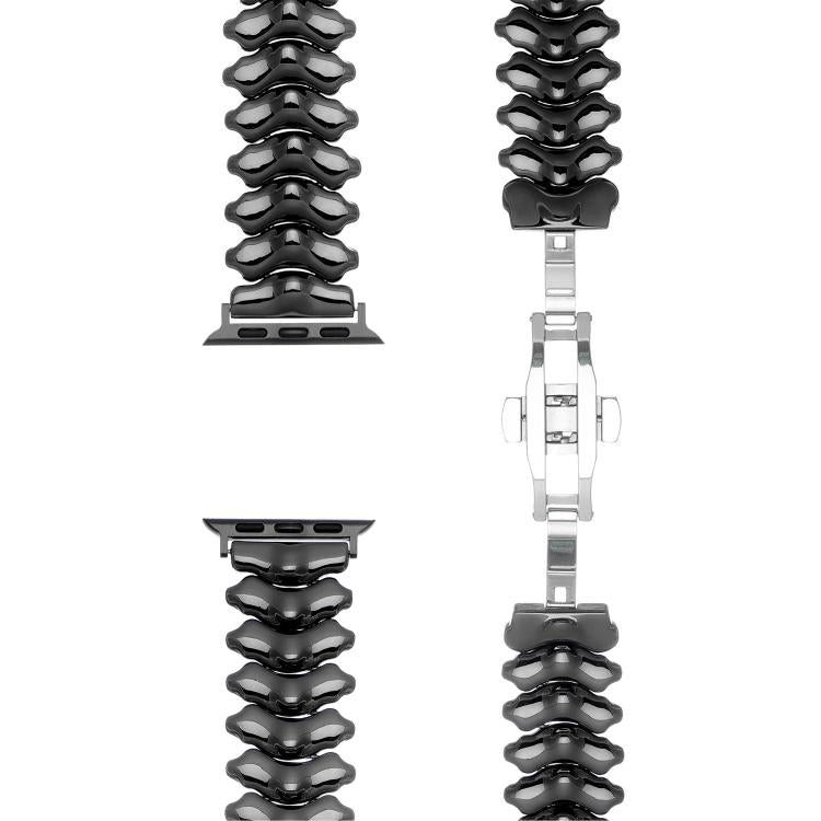 Dragon Spine Butterfly Clasp Zinc Alloy Watch Band, For Apple Watch 46mm / 49mm / 45mm / 44mm, For Apple Watch 42mm / 41mm / 40mm / 38mm