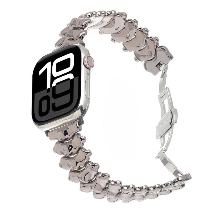 Dragon Spine Butterfly Clasp Zinc Alloy Watch Band, For Apple Watch 46mm / 49mm / 45mm / 44mm, For Apple Watch 42mm / 41mm / 40mm / 38mm