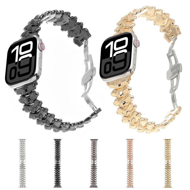 Dragon Spine Butterfly Clasp Zinc Alloy Watch Band, For Apple Watch 46mm / 49mm / 45mm / 44mm, For Apple Watch 42mm / 41mm / 40mm / 38mm