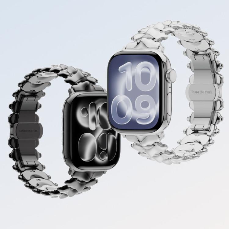 Dragon Spine Butterfly Clasp Zinc Alloy Watch Band, For Apple Watch 46mm / 49mm / 45mm / 44mm, For Apple Watch 42mm / 41mm / 40mm / 38mm
