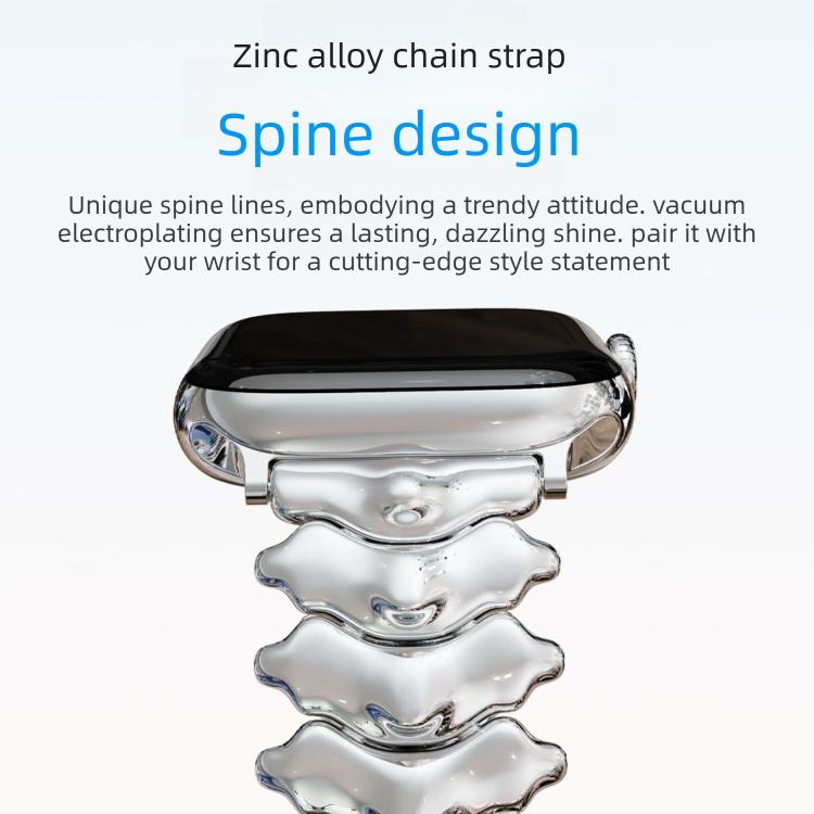 Dragon Spine Butterfly Clasp Zinc Alloy Watch Band, For Apple Watch 46mm / 49mm / 45mm / 44mm, For Apple Watch 42mm / 41mm / 40mm / 38mm