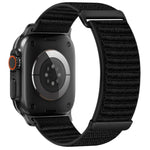 Two-section Mountain Pattern Hook And Loop Fastener Nylon Watch Band, For Apple Watch 46mm / 49mm / 45mm / 44mm, For Apple Watch 42mm / 41mm / 40mm / 38mm
