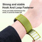 Two-section Mountain Pattern Hook And Loop Fastener Nylon Watch Band, For Apple Watch 46mm / 49mm / 45mm / 44mm, For Apple Watch 42mm / 41mm / 40mm / 38mm