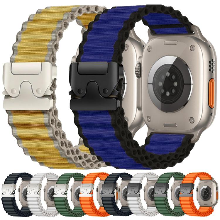 Parachute Buckle Off Road Wide Ribbed Nylon Watch Band, For Apple Watch 46mm / 49mm / 45mm / 44mm, For Apple Watch 42mm / 41mm / 40mm / 38mm