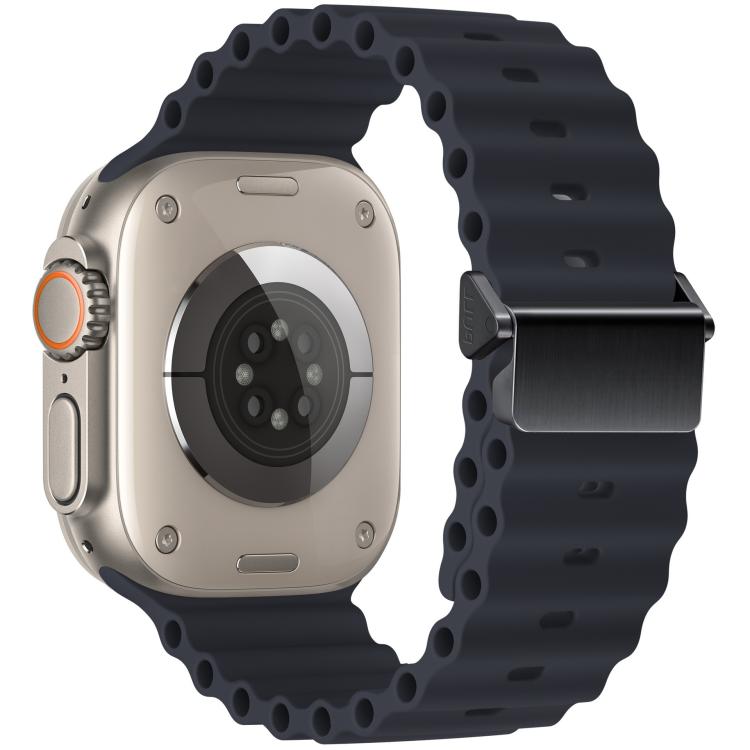 Refurbished Magnetic Buckle Ocean Silicone Watch Band, For Apple Watch 46mm / 49mm / 45mm / 44mm, For Apple Watch 42mm / 41mm / 40mm / 38mm