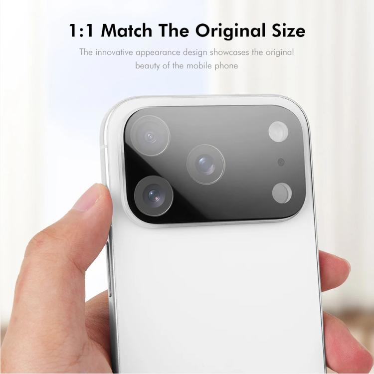2pcs ENKAY Hat-Prince Black 9H Rear Camera Lens Tempered Glass Film, For iPhone 17 Pro Max, For iPhone 17 Pro, For iPhone 17, For iPhone Air