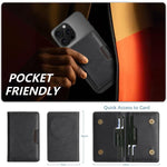 Two-Fold Magnetic Vegan Leather Card Bag
