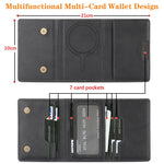 Tri-Fold Magnetic Vegan Leather Card Bag